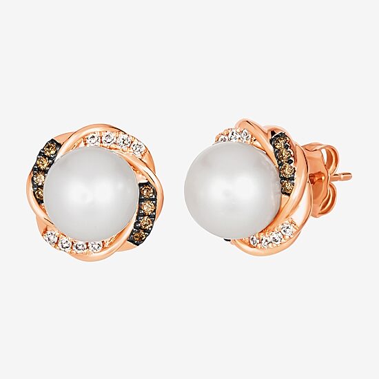 Le Vian Grand Sample Sale Le Vian Grand Sample Sale Limited Quantities! 1/4 CT. T.W. Genuine White Cultured Freshwater Pearl 14K Gold 11.8mm Round Stud Earrings