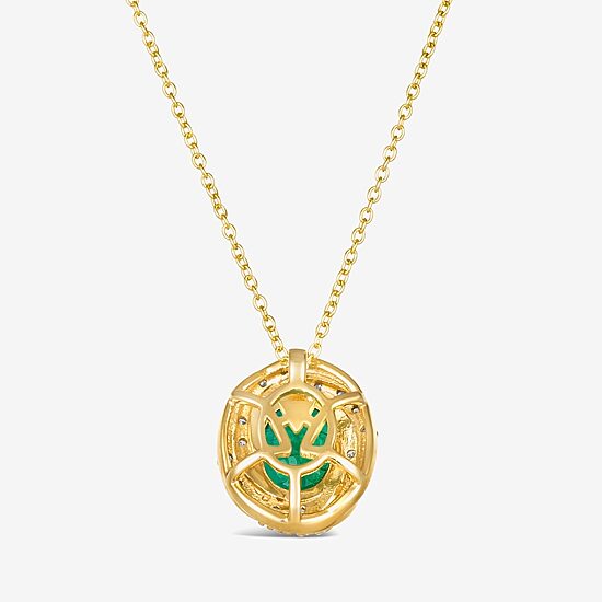 Le Vian Grand Sample Sale Le Vian Grand Sample Sale Limited Quantities! Womens 1/6 CT. T.W. Genuine Green Emerald 14K Gold Oval 18 Inch Pendant Necklace