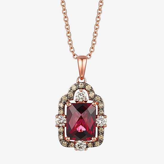 Le Vian Grand Sample Sale Le Vian Grand Sample Sale Limited Quantities! Womens 3/8 CT. T.W. Genuine Red Rhodolite 14K Gold 18 Inch Pendant Necklace