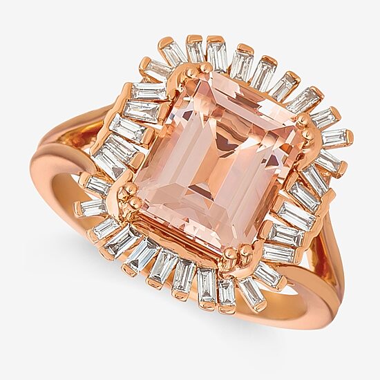 Le Vian Grand Sample Sale Le Vian Grand Sample Sale Limited Quantities! Womens 1/3 CT. T.W. Genuine Pink Morganite 14K Gold Halo Cocktail Ring