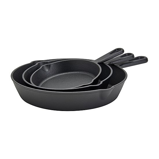 Smith & Clark 3-pc. Cast Iron Frying Pan