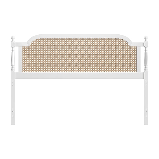 Melanie Wood and Cane Headboard