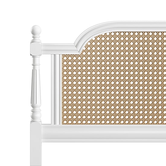 Melanie Wood and Cane Headboard