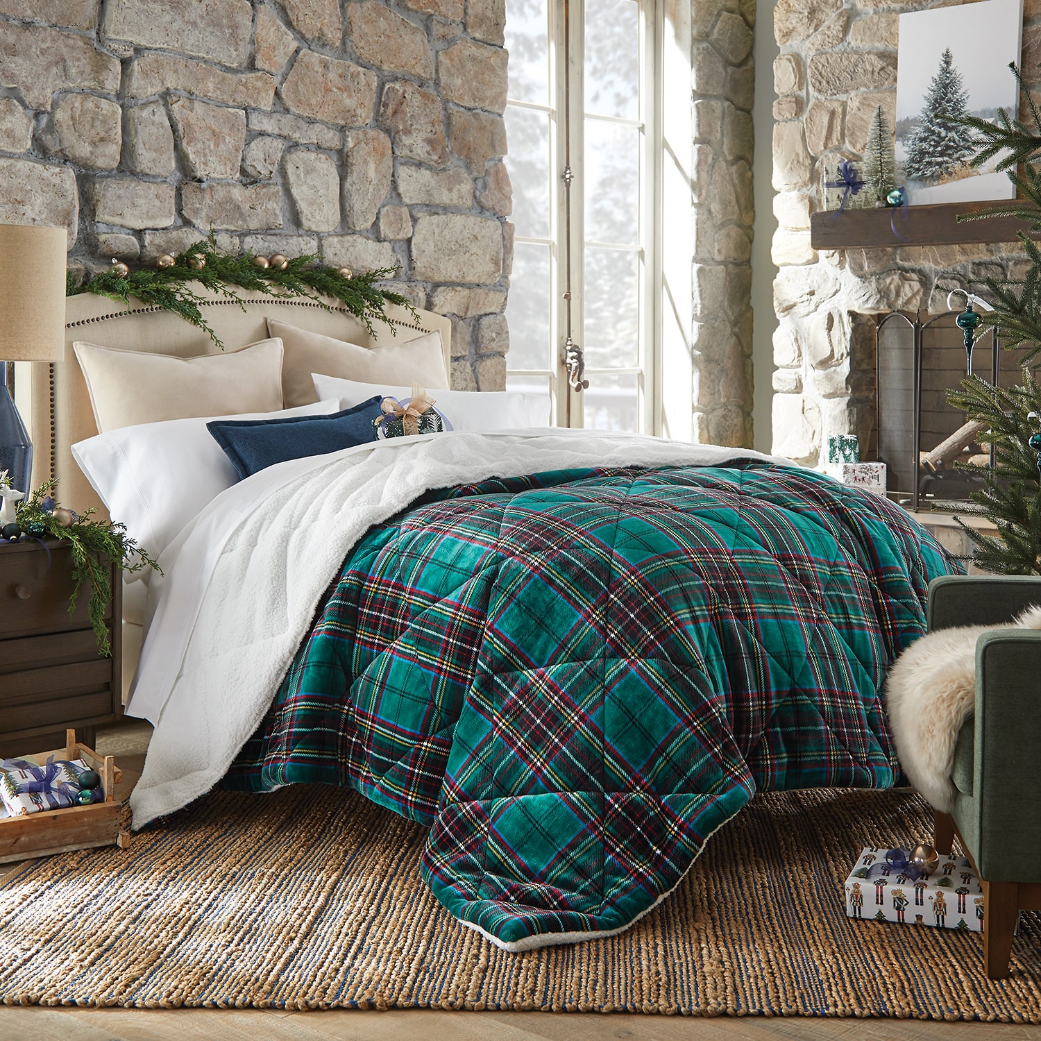 North Pole Trading Co. Mink To Sherpa Reversible Comforter