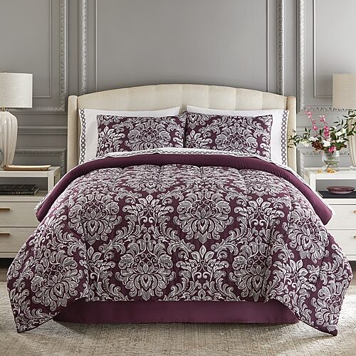 Broadhaven Marion 8-pc. Complete Bedding Set with Sheets, One Size, Purple