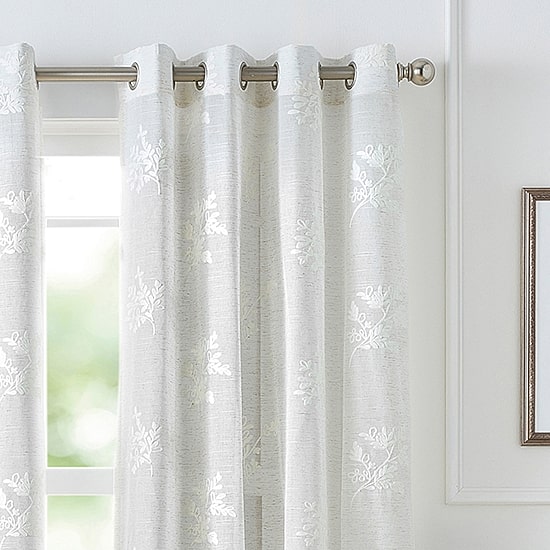 Martha Stewart Soriah Grommet Top Sheer Single Curtain Panel
