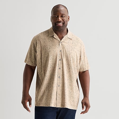 Shaquille O'Neal XLG™ Quarter Zip Big and Tall Mens Classic Fit