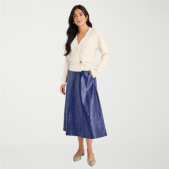 Worthington Womens Midi A-Line Skirt