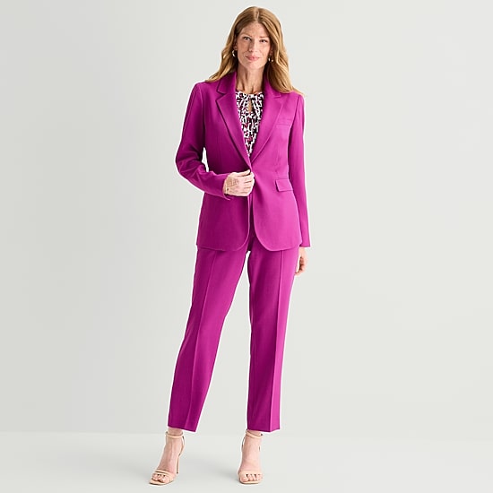 Black Label by Evan-Picone Womens Classic Fit Suit Jacket