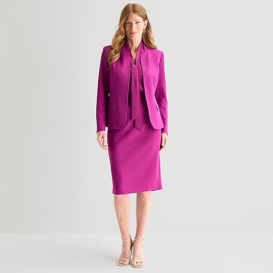 Black Label by Evan-Picone Womens Classic Fit Suit Jacket