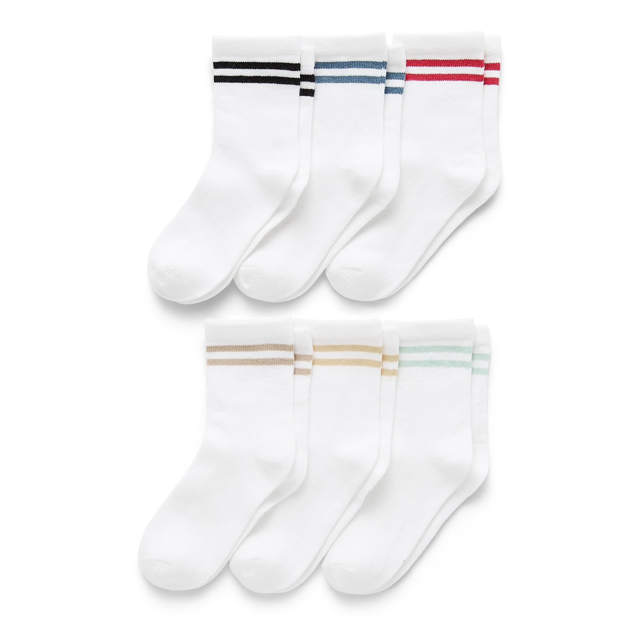 Okie Dokie Little & Big Kid Boys 6 Pair Crew Socks
