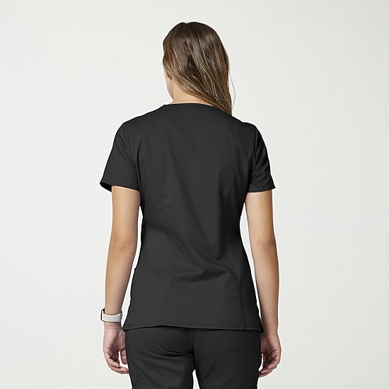 Cherokee Ck Ww Revolution Womens Mock Neck Short Sleeve Scrub Top