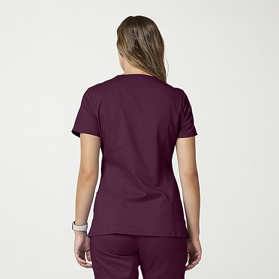 Cherokee Ck Ww Revolution Womens Mock Neck Short Sleeve Scrub Top