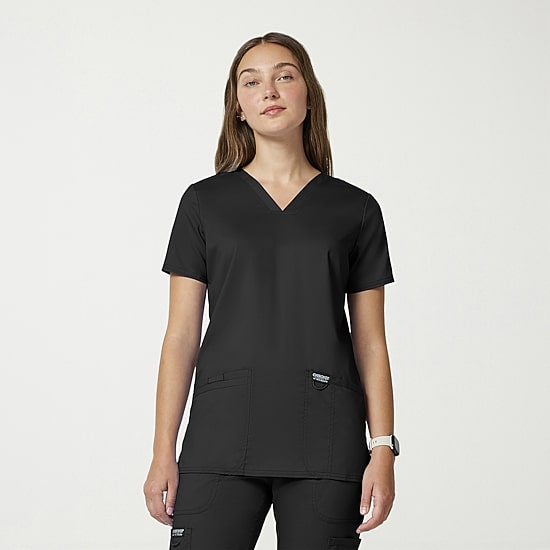 Cherokee Ck Ww Revolution Womens V Neck Short Sleeve Scrub Top