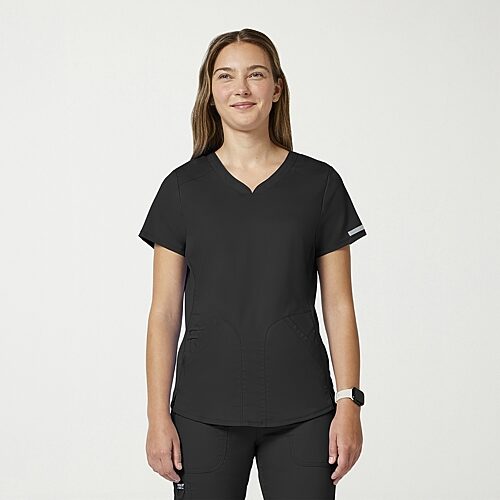Cherokee Ck Ww Revolution Womens V Neck Short Sleeve Scrub Top, X-large, Blue