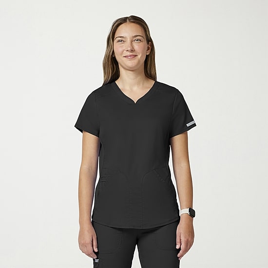 Cherokee Ck Ww Revolution Womens V Neck Short Sleeve Scrub Top