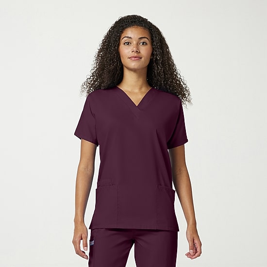 Cherokee Ck Ww Originals Womens V Neck Short Sleeve Scrub Top