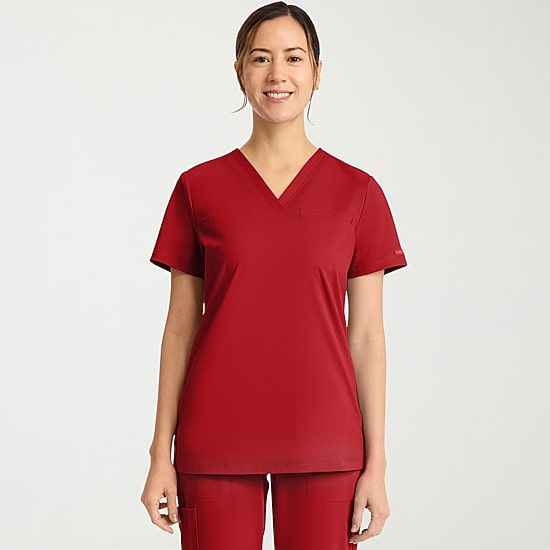 Cherokee Ck Achieve Womens V Neck Short Sleeve Scrub Top