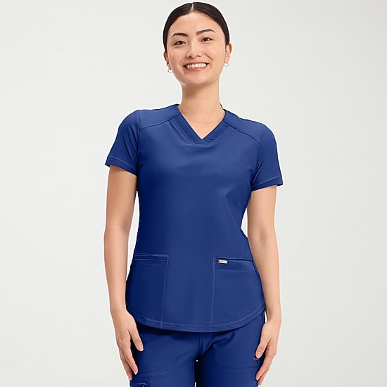 Cherokee Ck Form Womens V Neck Short Sleeve Scrub Top