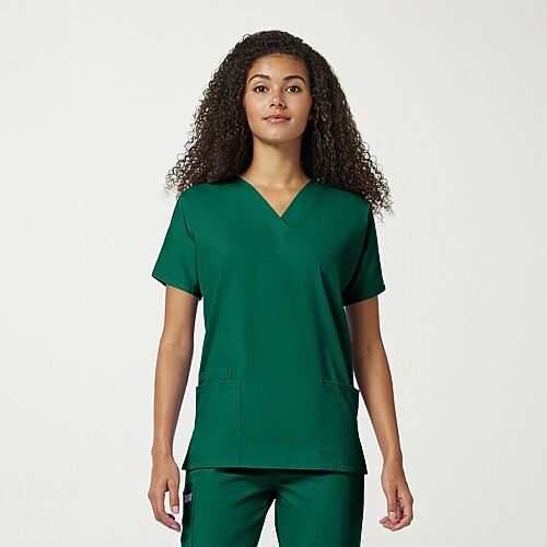 Cherokee Ck Ww Originals Womens V Neck Short Sleeve Scrub Top, 5x-large, Green
