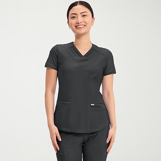 Cherokee Ck Form Womens V Neck Short Sleeve Scrub Top