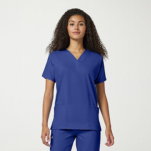 Cherokee Ck Ww Originals Womens V Neck Short Sleeve Scrub Top, X-small, Blue