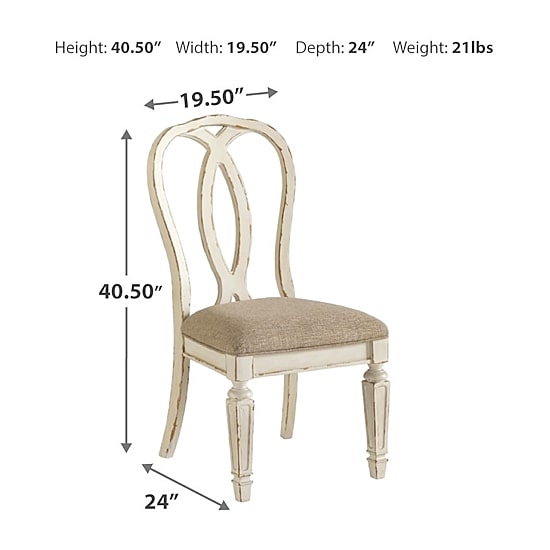 Signature Design by Ashley Realyn 5-Piece Oval Extension Ribbon Back Dining Set