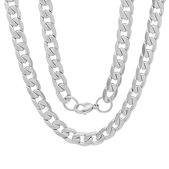 Steeltime Mens Stainless Steel Hypoallergenic 24 Inch Link Necklace