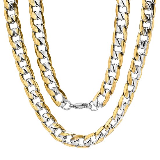 Steeltime Mens 18K Gold Over Stainless Steel Hypoallergenic 2-pc. Jewelry Set