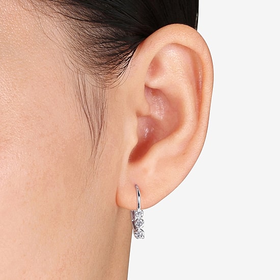 Womens 1/4 CT. T.W. Natural White Diamond 14K Gold Drop Earrings