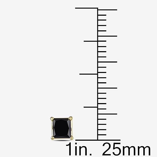 1 CT. T.W. Natural Black Diamond 10K Gold 4.7mm Stud Earrings