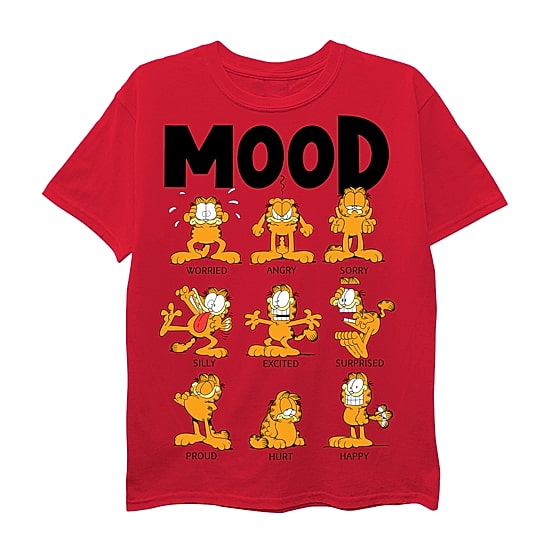 Little Boys Crew Neck Short Sleeve Regular Fit Garfield Graphic T-Shirt