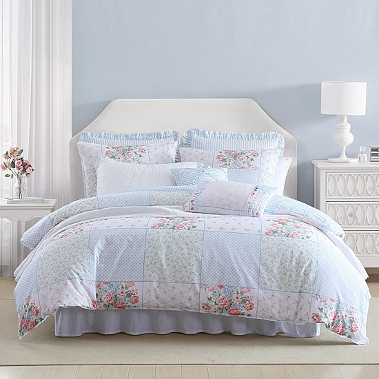 Laura Ashley Hope Patchwork Cotton Midweight Comforter Set