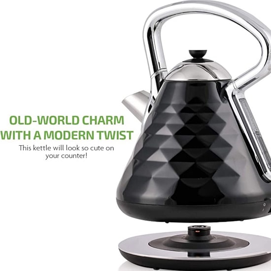 Ovente 1.7 Litre Tea Stainless Steel Stainless Steel Electric Kettle