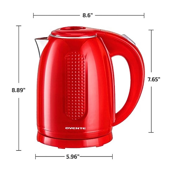 Ovente 1.7 Litre Tea Stainless Steel Electric Kettle