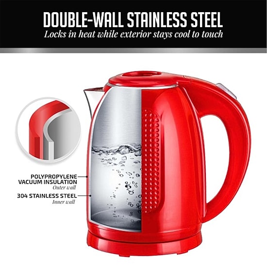 Ovente 1.7 Litre Tea Stainless Steel Electric Kettle