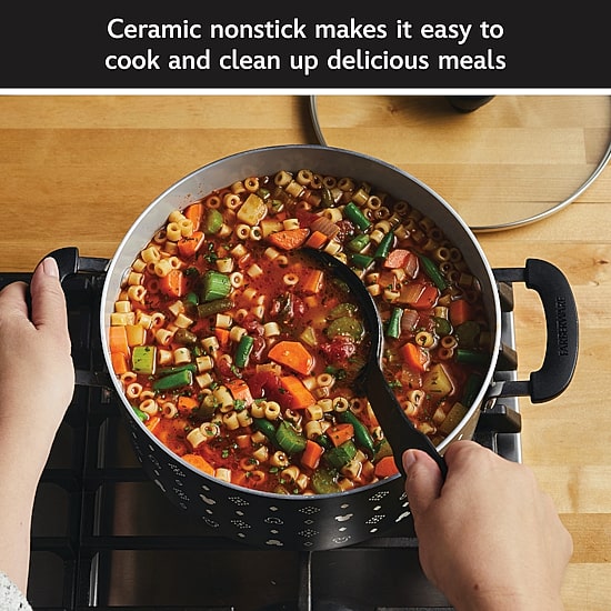 Farberware Disney Monochrome Ceramic 5.5-qt. Non-Stick Stockpot with Lid