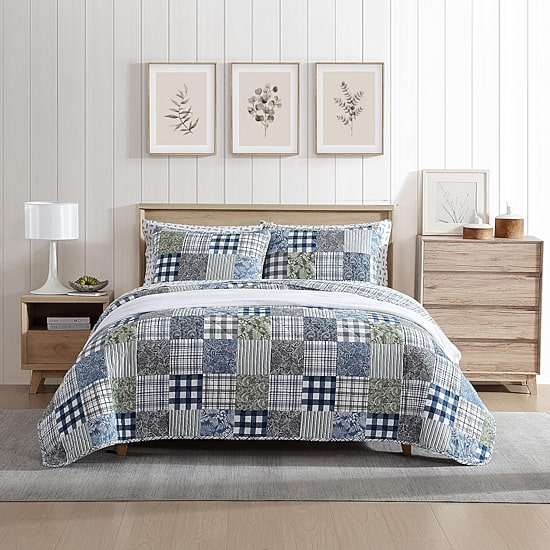 Eddie Bauer Cozy Plaid Patchwork Cotton Quilt Set