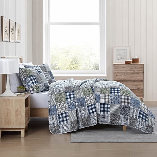 Eddie Bauer Cozy Plaid Patchwork Cotton Quilt Set