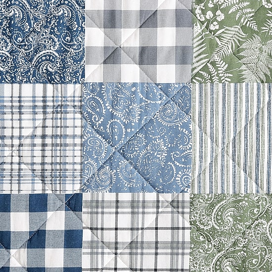 Eddie Bauer Cozy Plaid Patchwork Cotton Quilt Set