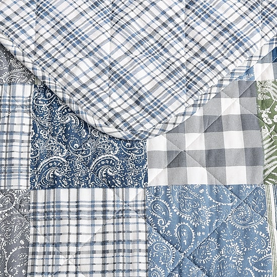 Eddie Bauer Cozy Plaid Patchwork Cotton Quilt Set