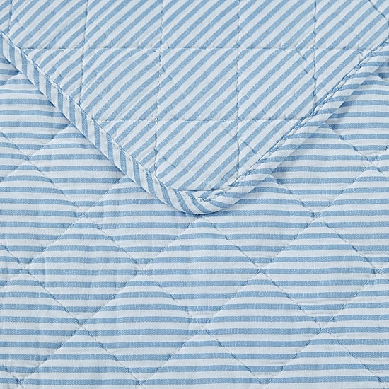 Laura Ashley Oxford Stripe Cotton Quilt Set