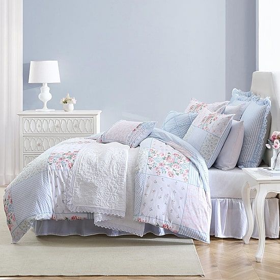 Laura Ashley Hope Patchwork Cotton Duvet Cover Set