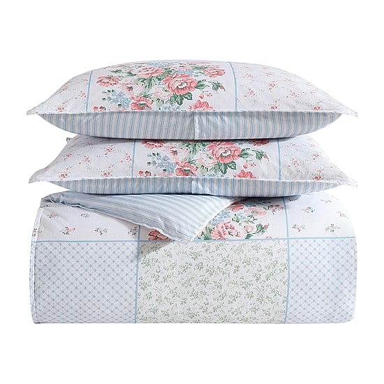 Laura Ashley Hope Patchwork Cotton Duvet Cover Set