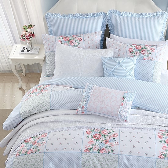 Laura Ashley Hope Patchwork Cotton Duvet Cover Set