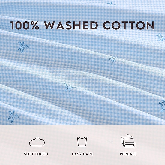 Laura Ashley Turtle Gingham Sheet Set