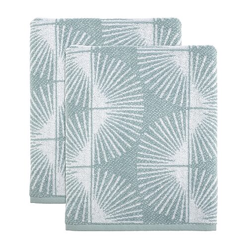 Nicole Miller Kendall 2-Pc. Bath Towel Set, 27" x 54" - Oasis