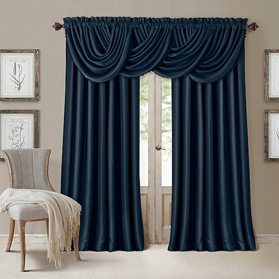 Elrene Home Fashions All Seasons Rod Pocket Back Tab Blackout Single Curtain Panel
