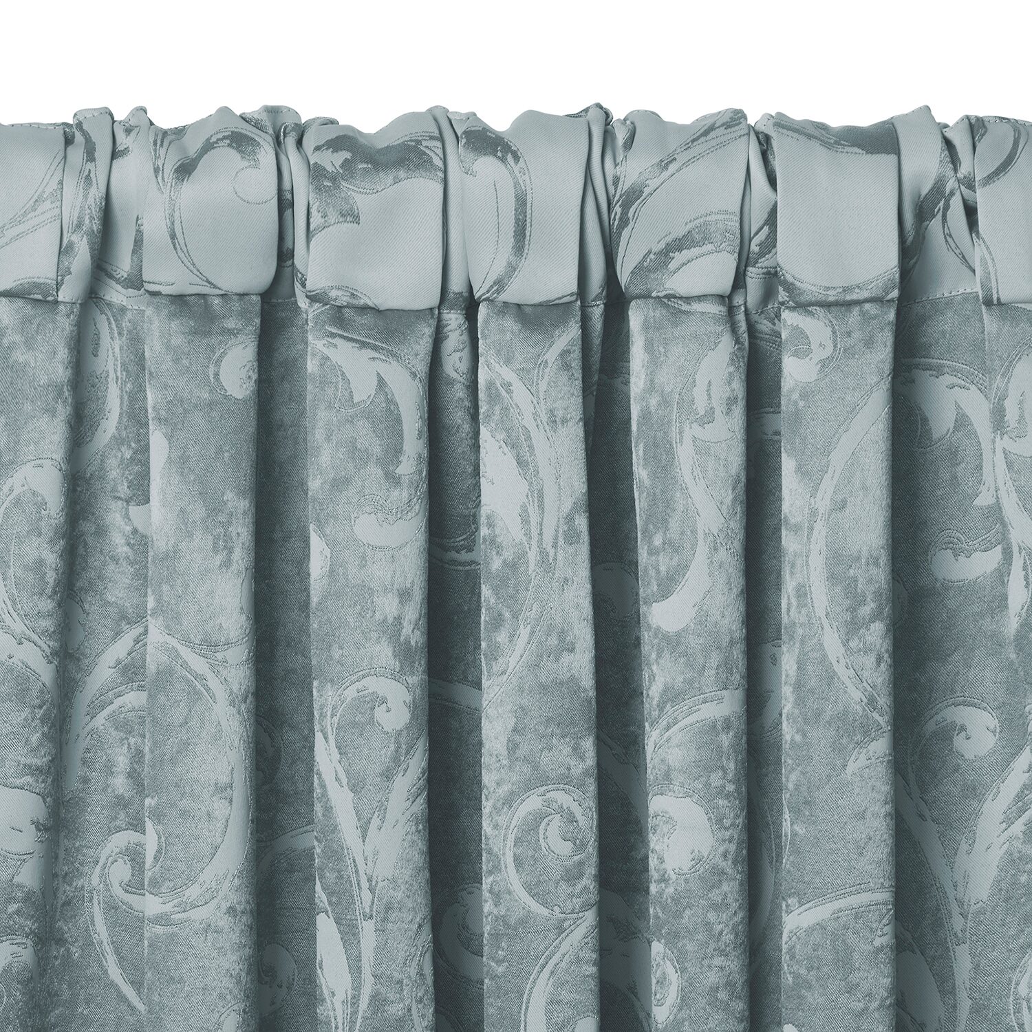 Threadmade Mia Swirl Print Jacquard Rod Pocket Back Tab Energy Saving Blackout Single Curtain Panel