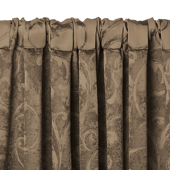 Threadmade Mia Swirl Print Jacquard Rod Pocket Back Tab Energy Saving Blackout Single Curtain Panel